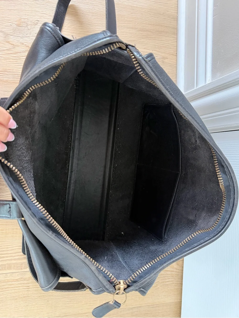 Vintage Coach Harrison Black Leather Briefcase with Top Handle